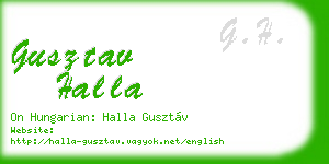 gusztav halla business card